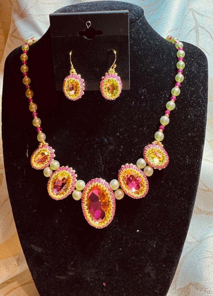 Czech Glass 6mm Round Druk Beads COSMIC TWINKLE OLIVINE (Strand of 50) - Customer Photo From Lauren Smith