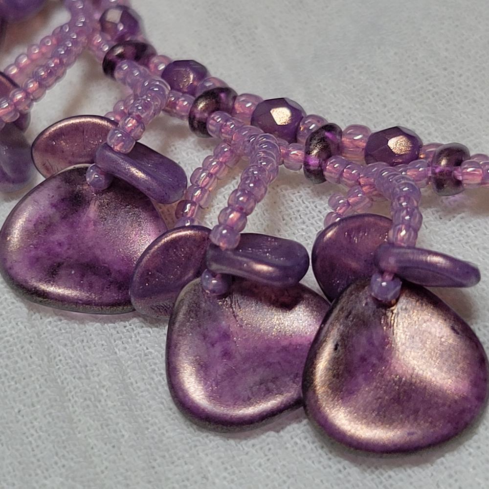 Rose Petal Czech Glass Beads 14x13mm HALO REGAL (Strand of 25) - Customer Photo From KalliJ