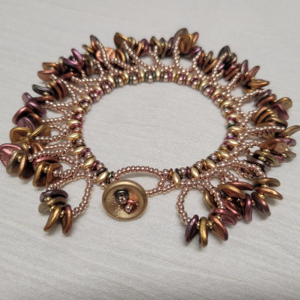 Miyuki ROUND 8/0 Seed Beads DURACOAT GALVANIZED CHAMPAGNE (5" tube) - Customer Photo From KalliJ