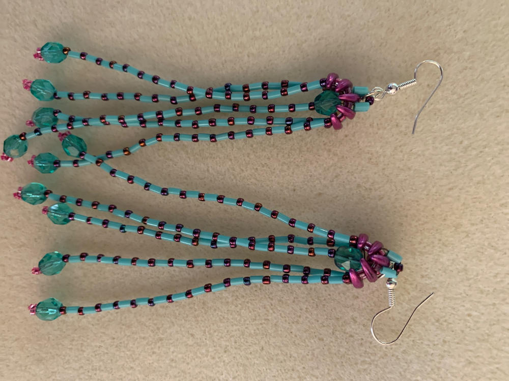 2-Hole Crescent Beads 3x10mm CzechMates  SATURATED METALLIC PINK YARROW 2.5" Tube - Customer Photo From Donna Seary