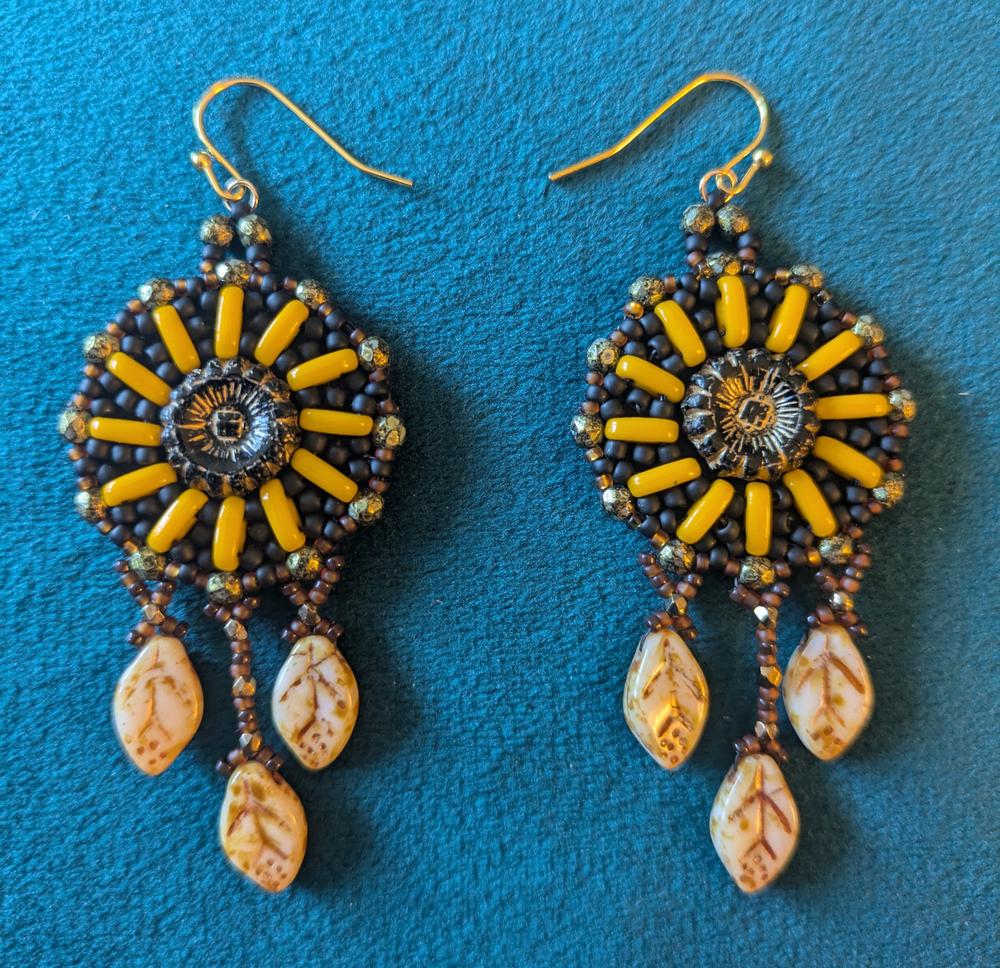 Sunflower Power Earrings Tutorial - Customer Photo From Dara