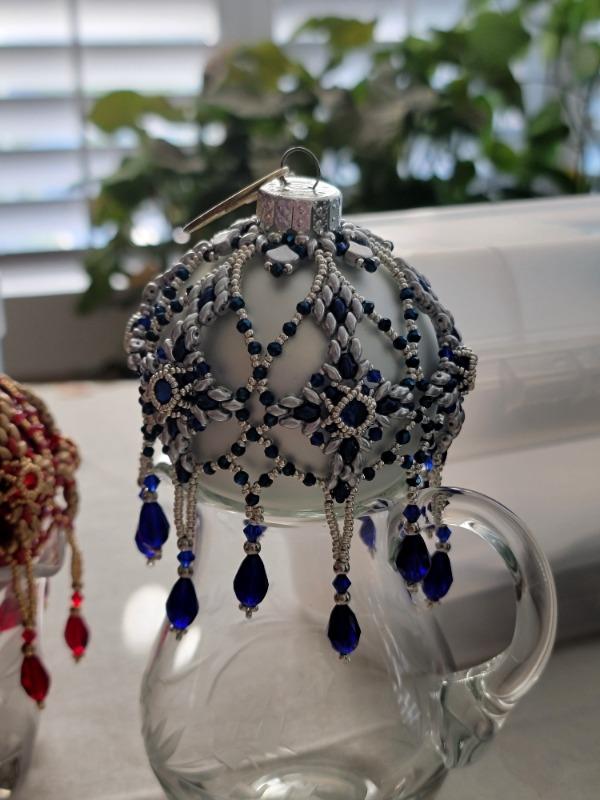 Winter Solstice Ornament Cover Kit SILVER and BLUE - Customer Photo From Tammi Torrence
