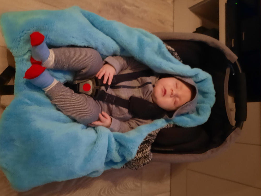 The Cocoon Baby Blanket in Ocean Blue - Customer Photo From Anonymous