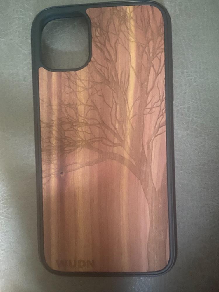 Slim Wooden Phone Case (Winter Tree in Aromatic Cedar) - Customer Photo From Jean Tennison