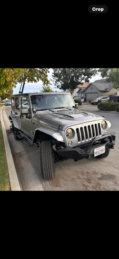 LED Light Mount Lower Windshield Pod Jeep Wrangler JK  (07-18) - Customer Photo From Russell Regester
