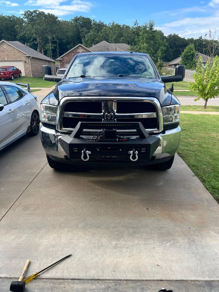 14-18 Ram 2500 EXO Winch Mount System - Rough Country Suspension - Customer Photo From Jessie J.