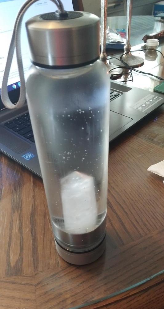 Quartz Crystal Point Water Bottle - Customer Photo From Kathy Farmer