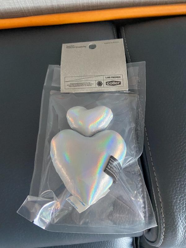 라인프렌즈 꼴레 오로라 하트 패딩 스티콘 세트 - Customer Photo From 송**