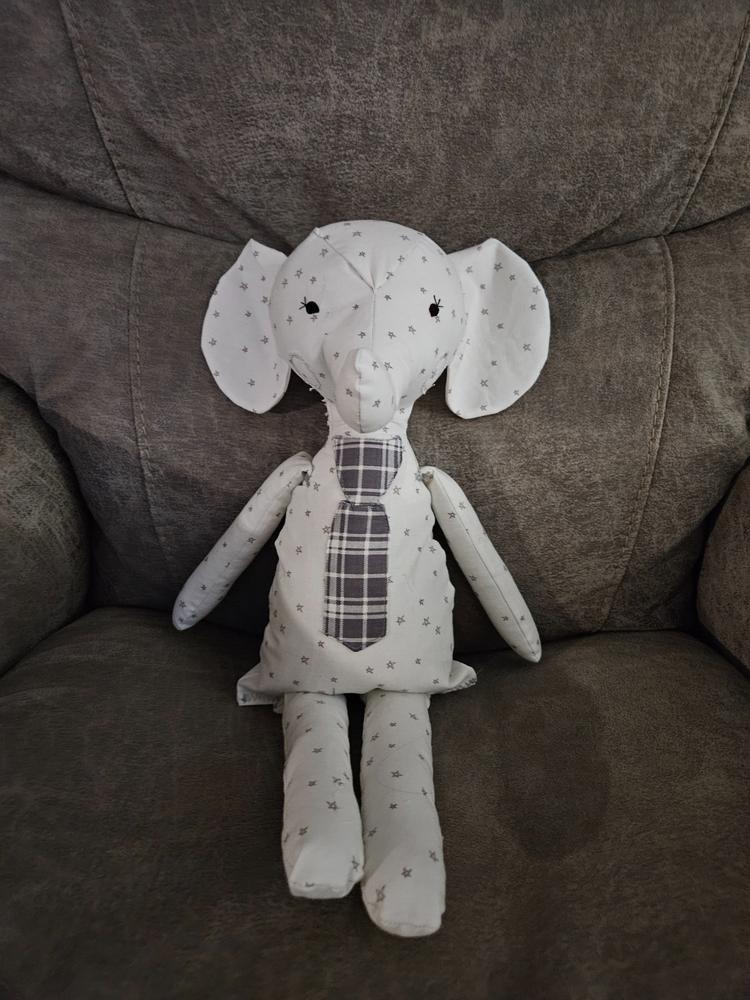 Elle Elephant 18" Stuffie Animal Pattern - Customer Photo From Linda Huggins