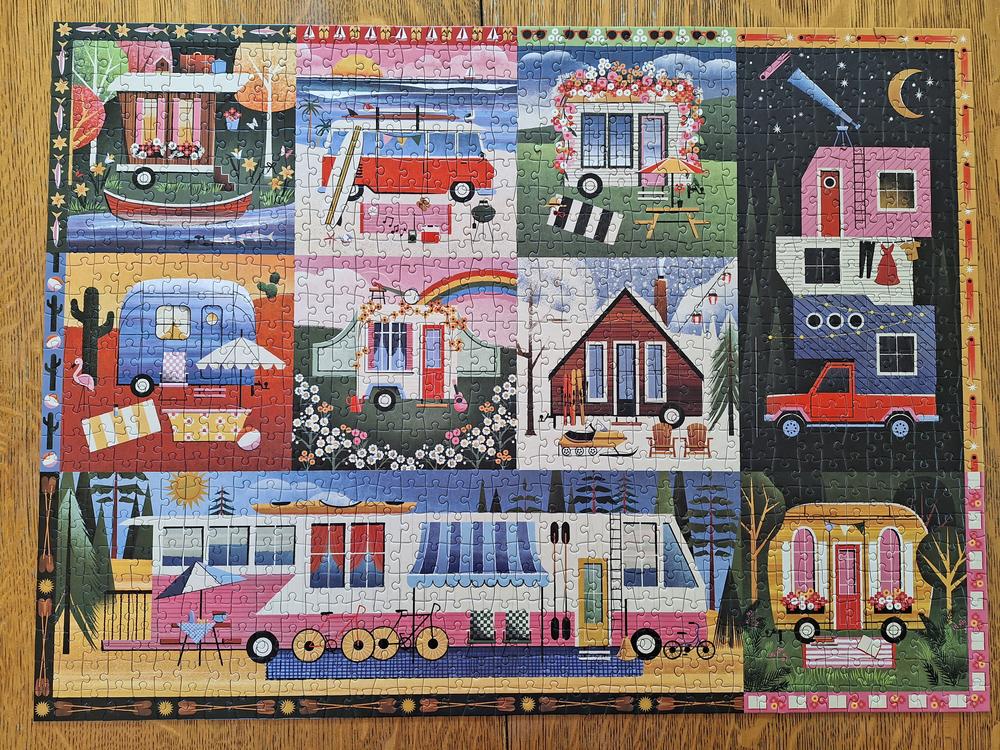 Happy Campers | 1,000 Piece Jigsaw Puzzle - Customer Photo From Diane Savage Connor