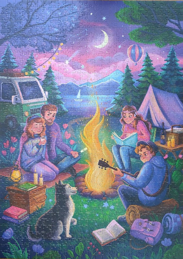 Stories By the Campfire | 1,000 Piece Jigsaw Puzzle - Customer Photo From Robin Patrick