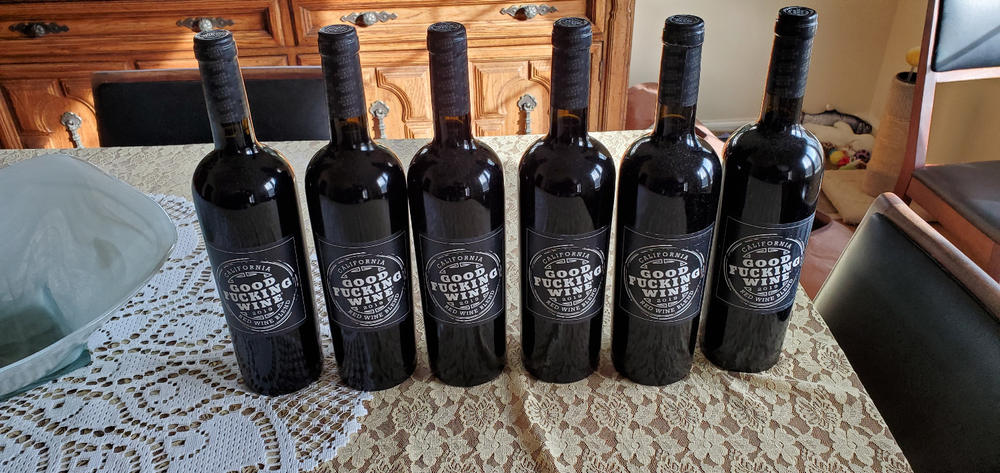 Good Fucking Wine Red Blend 2019 - Customer Photo From John Dubrowin 