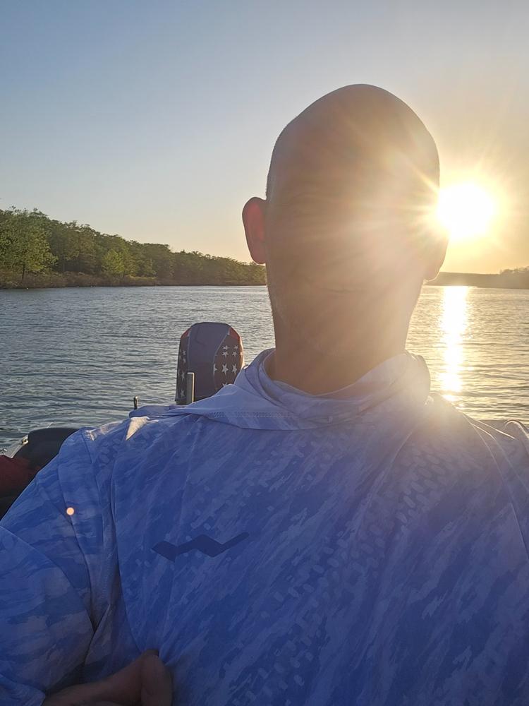 Hooded Helios Fishing Shirts with Gaiter - Customer Photo From Cody Smith