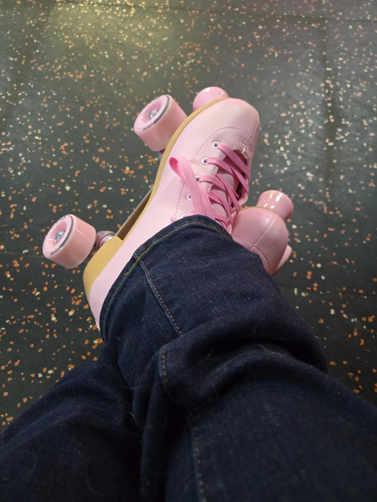 Cherry Blossom Quad Skates - Customer Photo From Rebecca Brocious