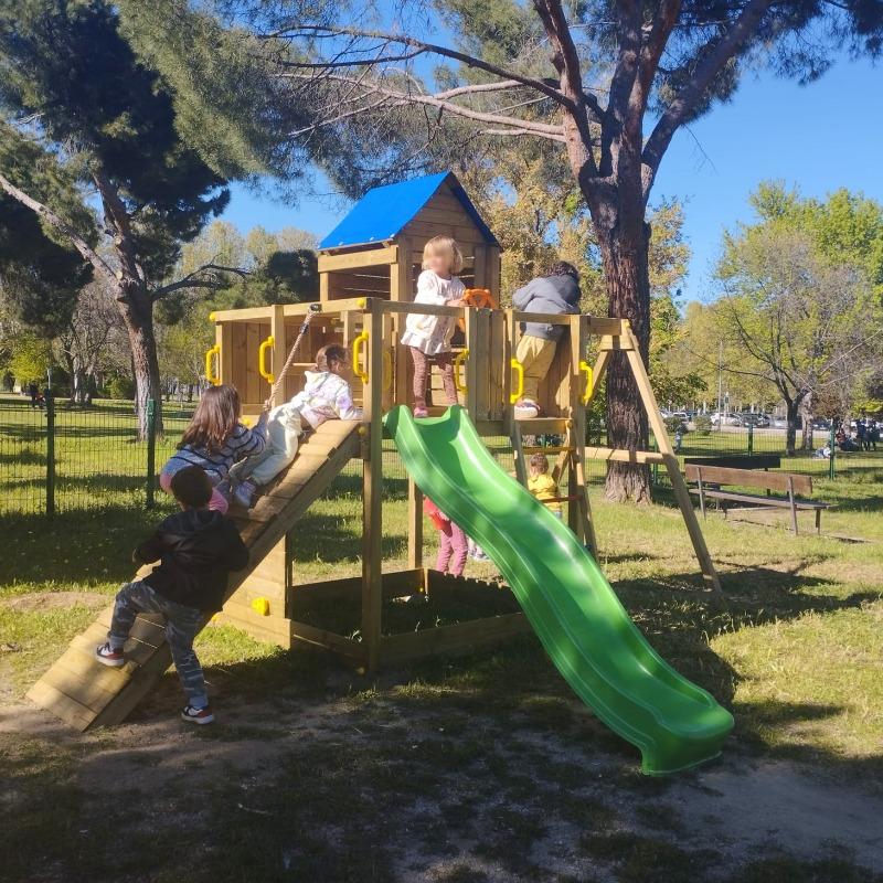 Parque infantil extra grande Treehouse con rocódromo - Customer Photo From Jana Valtierra