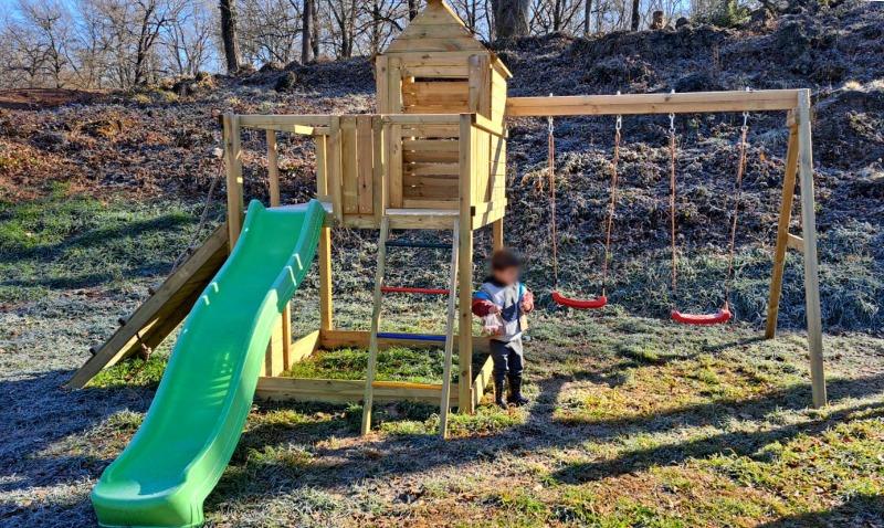 Parque infantil extra grande Treehouse con rocódromo - Customer Photo From ivan rigall puigvert