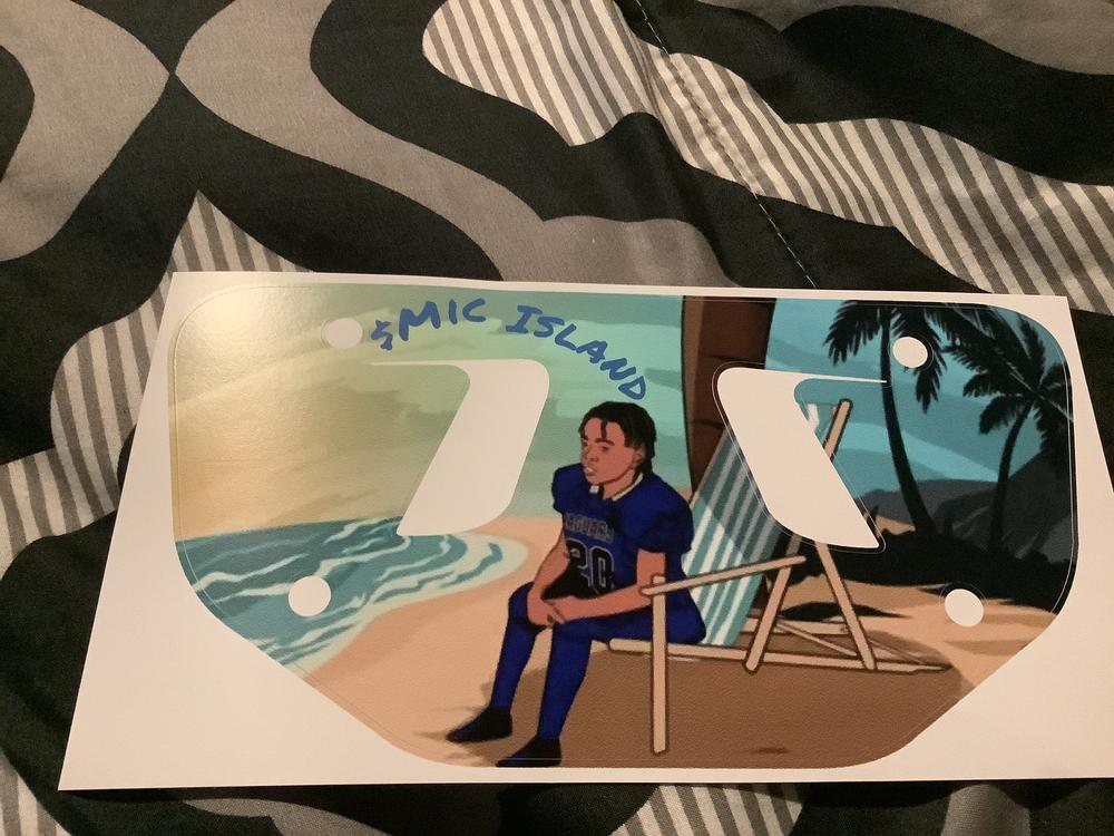 Make Your Own Custom Football Back Plate Decal (Back Plate Not Included)