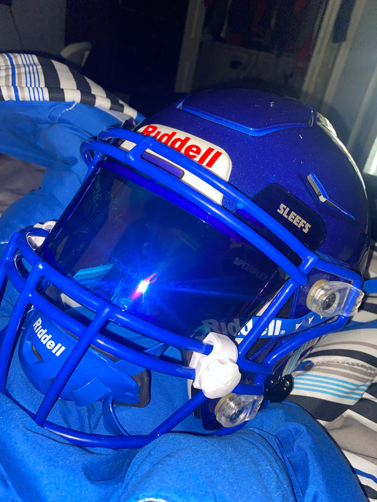 Basic White Football Helmet Visor Quick Clips