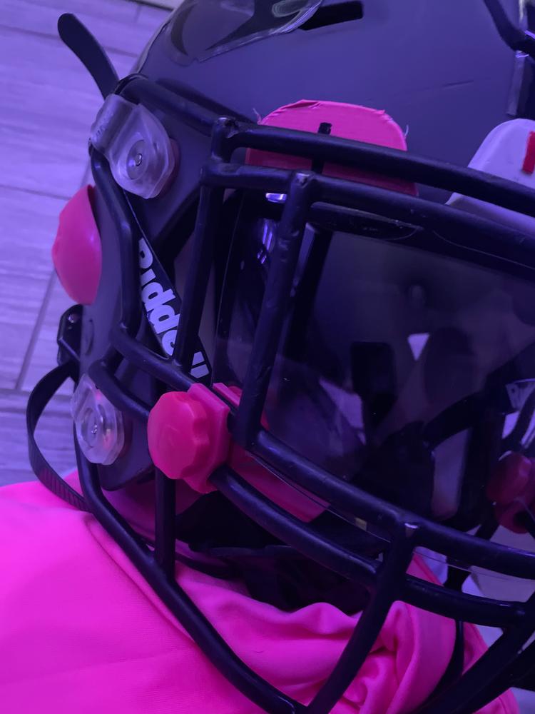 Hue Pink Football Helmet Visor Quick Clips