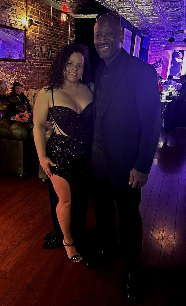 Mylah Black Sequin Gown - Customer Photo From Misha Roberts