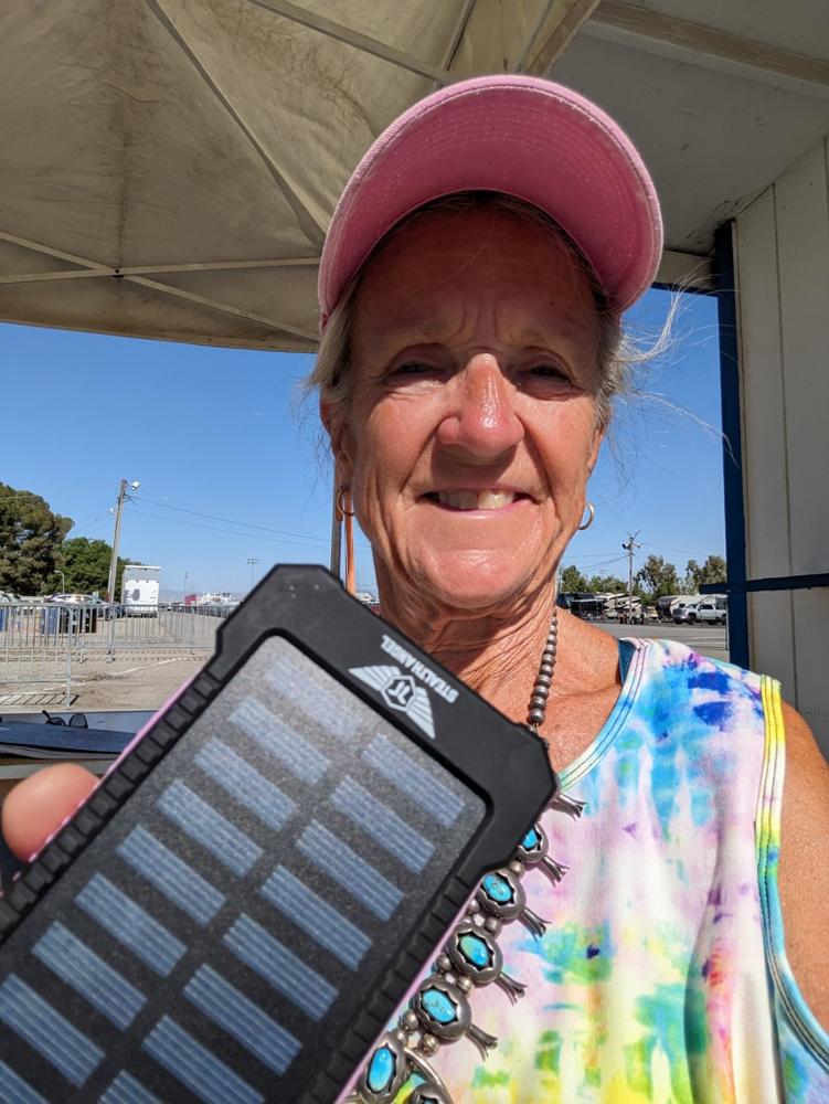 10,000mAH Waterproof / Shockproof Solar Dual-USB Charger and LED Light Stealth Angel Survival - Customer Photo From Deborah A Procell