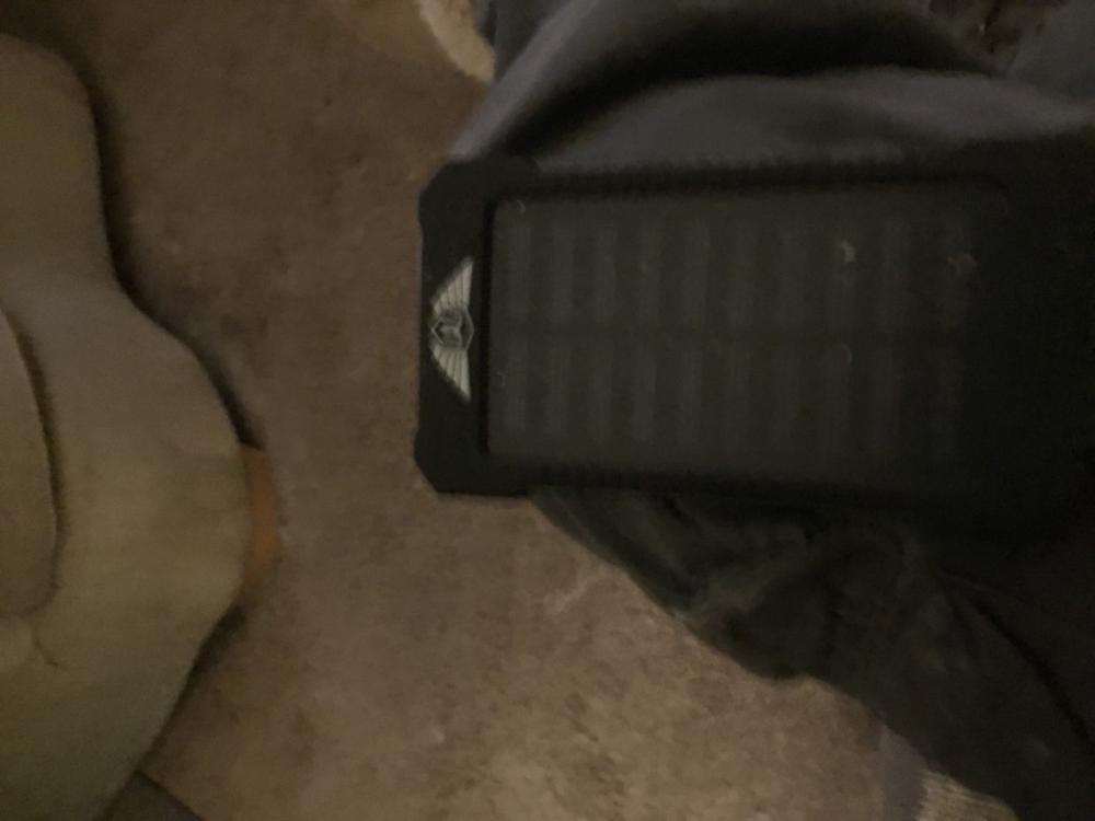 Portable 10,000mAH Waterproof / Shockproof Solar Dual-USB Charger and LED Light - Customer Photo From Stephen R.