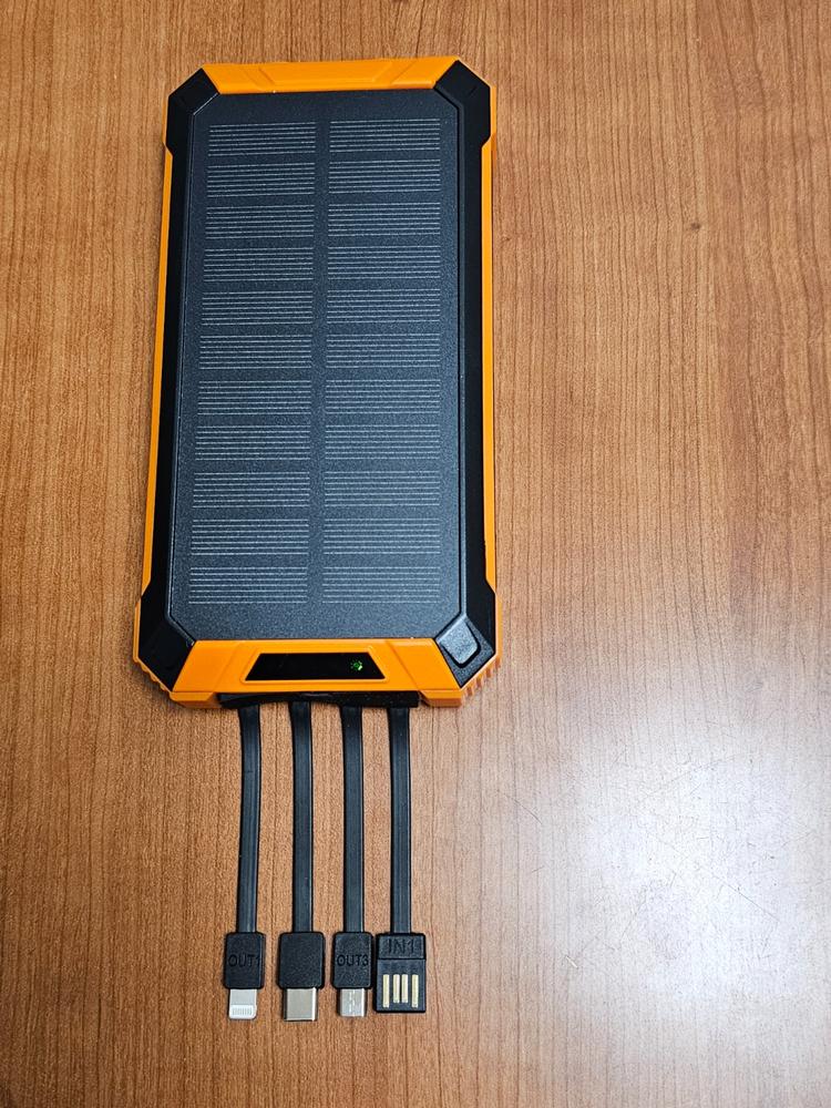 Solar Power Bank Pro 20,000mAh with 4 Built in Cables Qi Wireless Charger Stealth Angel Survival - Customer Photo From Katherine Alvarado 