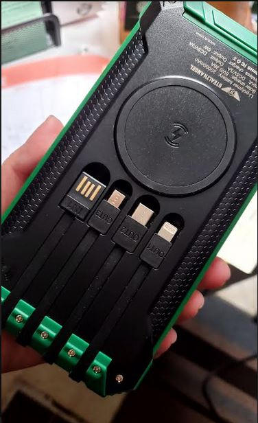 Solar Power Bank Pro 20,000mAh with 4 Built in Cables Qi Wireless Charger Stealth Angel Survival - Customer Photo From Tammy Mayers