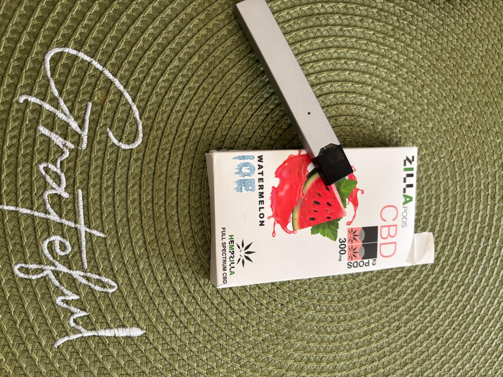 Hempzilla CBD Juul Compatible Pods 300mg 2-Pack - Watermelon Ice - Customer Photo From Donna Chapon