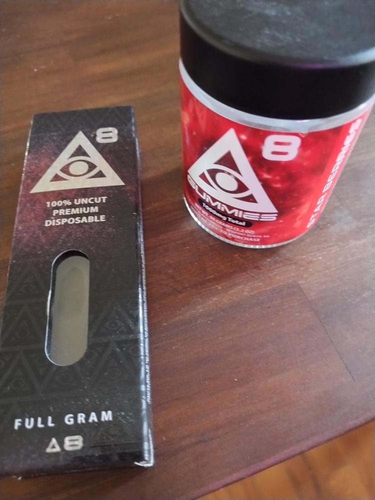 iDELTA8 Delta 8 Gummies 20ct - 50mg Per Gummy - Star Berries (Strawberry) - Customer Photo From Junior Cance
