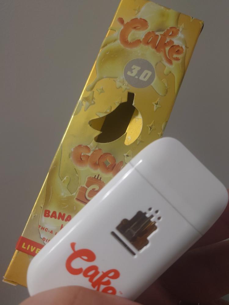 Cake Glow THC-A Disposable Vape Pen 3 Grams - Banana Glue (Hybrid) - Customer Photo From Johnny Hostetler