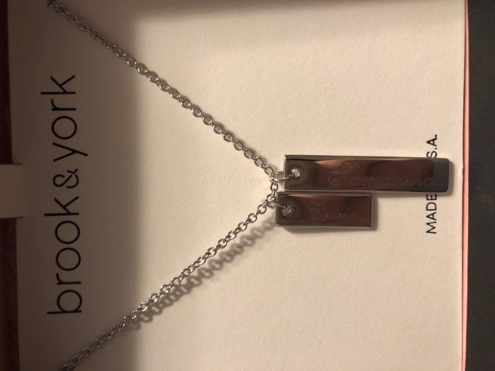 Double Bar Necklace - Customer Photo From Sarah V.