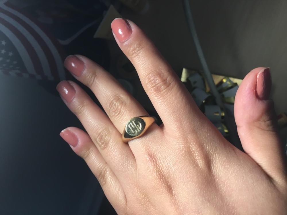 Claire Petite Signet Ring – Brook & York Claire Petite Signet Ring – Brook & York