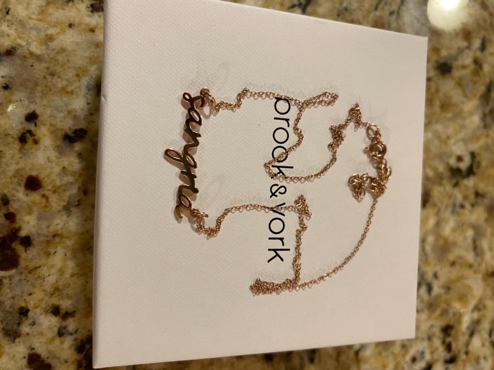 Nella Mini Nameplate Necklace - Customer Photo From Anonymous