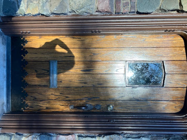 Decorated Gothic Iron Kick Plate - Customer Photo From Laura Mazur