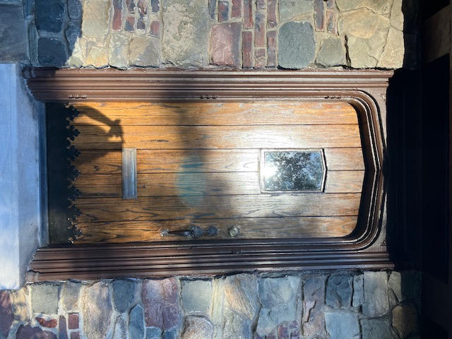 Decorated Gothic Iron Kick Plate - Customer Photo From Laura Mazur