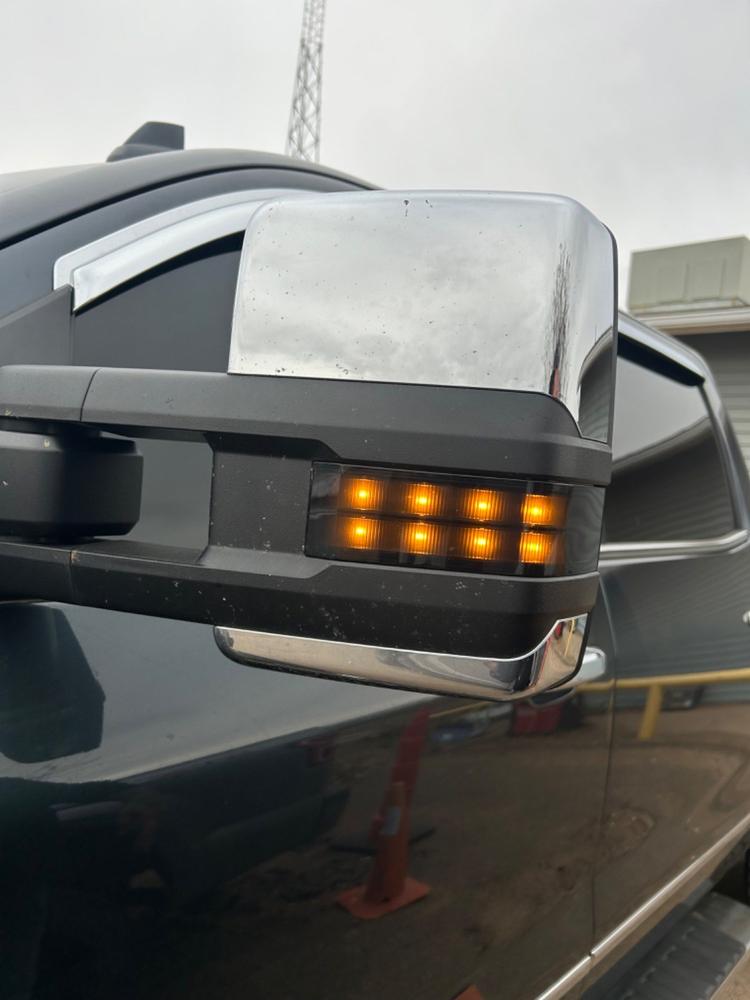 Tow Mirror Direct Replacement Marker Lights | 2014-2019 Chevy Silverado & GMC Sierra - Customer Photo From Travis Morrill