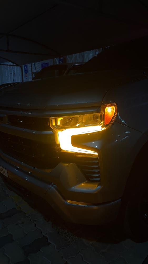 Amber DRL/Park Light Override Mod | 2022-2026 Silverado & Sierra 1500 - Customer Photo From Sultan Alshehhi