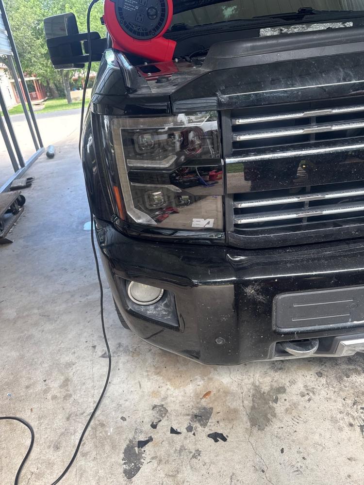 VX4 LED Headlights | 2015-2019 Chevy Silverado 2500/3500 HD - Customer Photo From Angus Steer