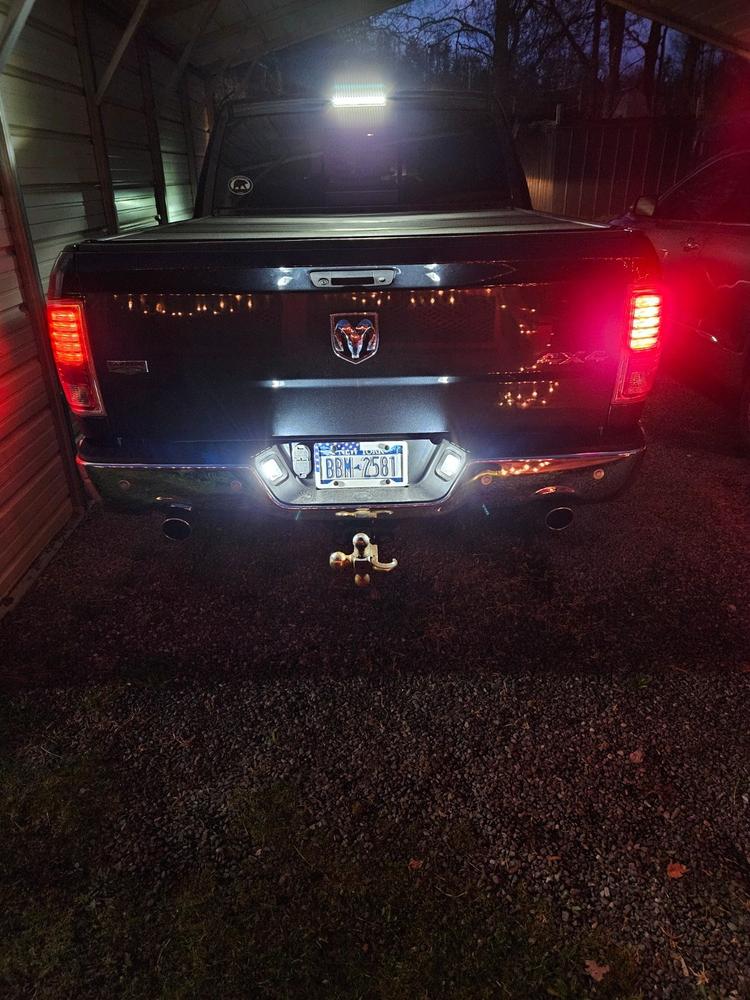 Dodge Ram 1500 (2009-2018) LED License Plate Lights - Customer Photo From Tom Blass