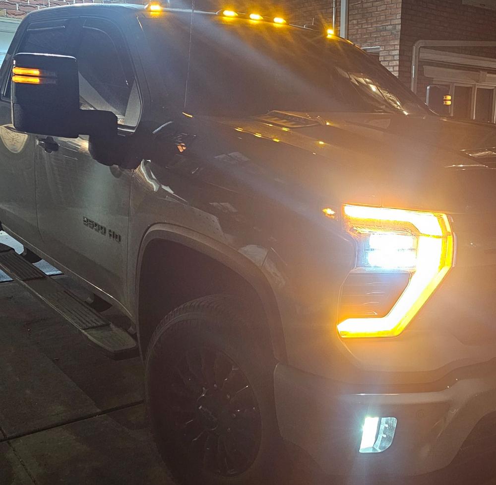 Amber DRL/Park Light Override Mod | 2024-2026 Silverado & Sierra 2500/3500 - Customer Photo From Anthony Arteca