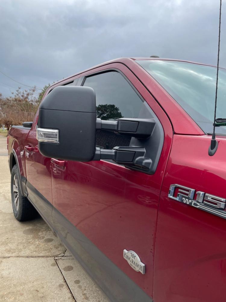Ford F150 (2015-2020) New Style Tow Mirrors - Customer Photo From Eugene Fendley