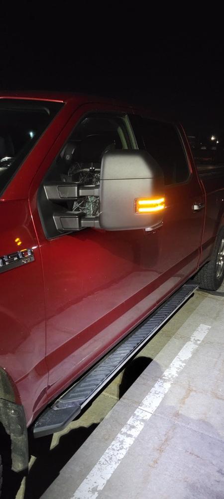 Ford F-150 Tow Mirror Lights (2015-2023) - Strip or Switchback - Customer Photo From Matthew Kendall 