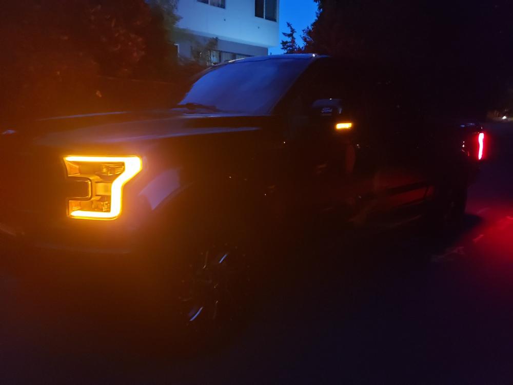 Ford Signal & Running Light Mirror Harness (Tow & Small Mirrors) // 2015-2020 F150 - Customer Photo From Josh Moore