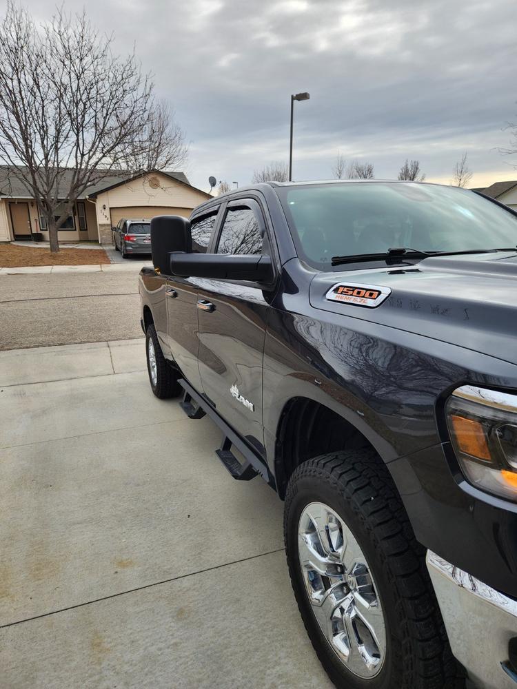 Dodge Ram 1500 Tow Mirrors (2019-2023) - Customer Photo From Curtis Hough