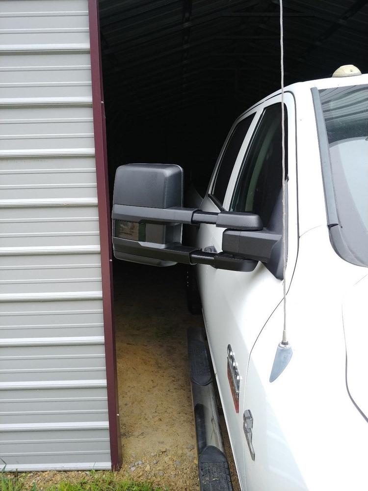GM Style Dodge Ram 2500/3500 Tow Mirrors (2010-2018) - Style 2 - Customer Photo From Stan Strong