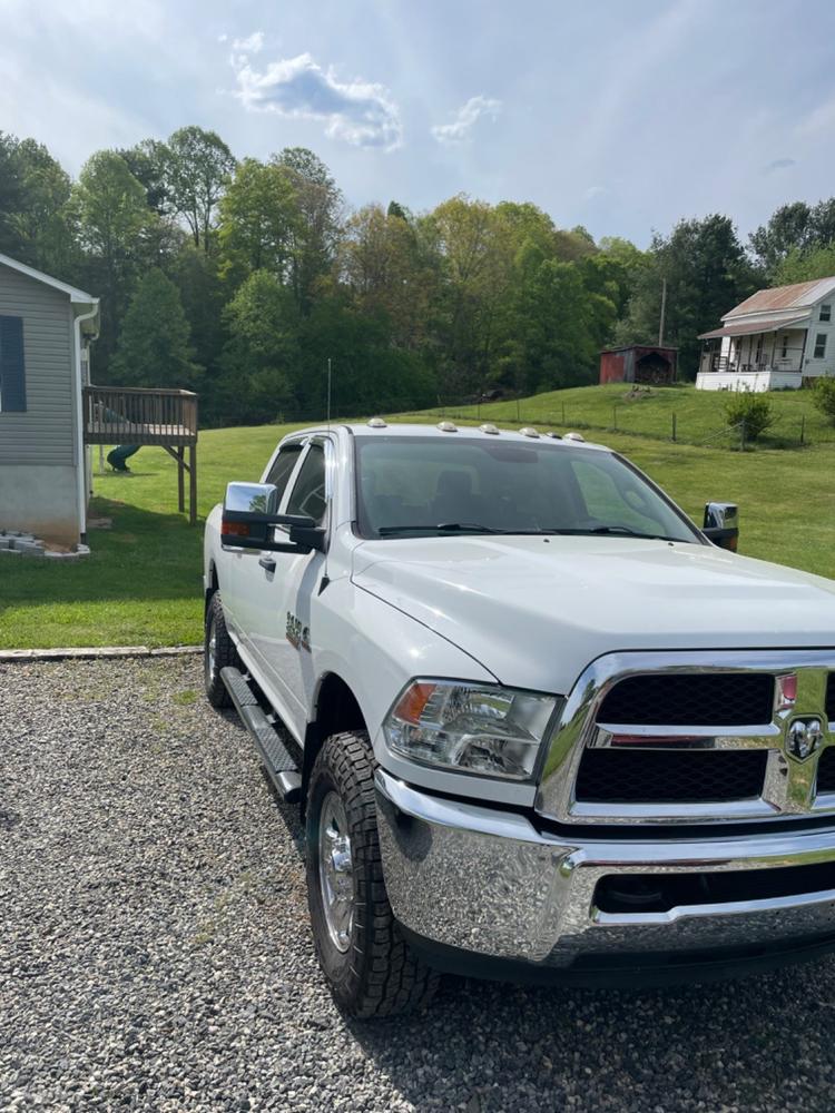 GM Style Dodge Ram 2500/3500 Tow Mirrors (2010-2018) - Style 2 - Customer Photo From Jimmie Hensley