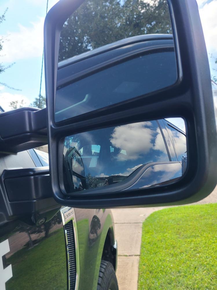 Ford Super Duty Tow Mirror Heated Lower Glass Upgrade Kit (2017-2024) - Customer Photo From Carlos Chavez