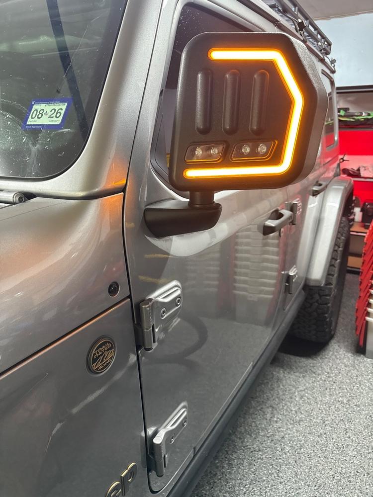 Jeep Wrangler JL/JLU Trail Mirrors (2018-2026) - Customer Photo From William McCluskey