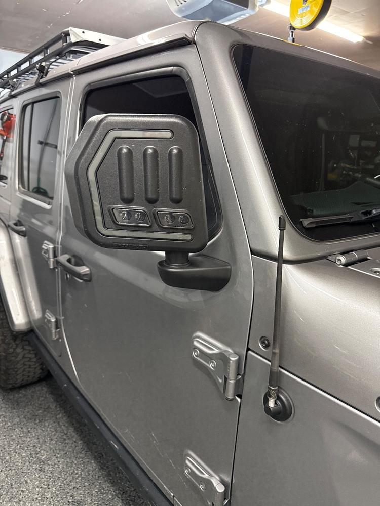 Jeep Wrangler JL/JLU Trail Mirrors (2018-2026) - Customer Photo From William McCluskey